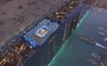 Construction progresses on ‘Hidden Marina’, the first phase of The Line Megacity