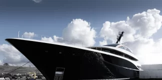 Feadship Project 714 leaves the construction shed