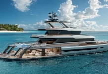 Mauro Giamboi Unveils 40m Catamaran Concept with “Visionary” Waterfall Beach Club