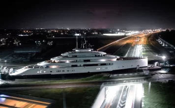 Feadship’s 100m Superyacht Project 824 Spotted in Transit Through the Netherlands