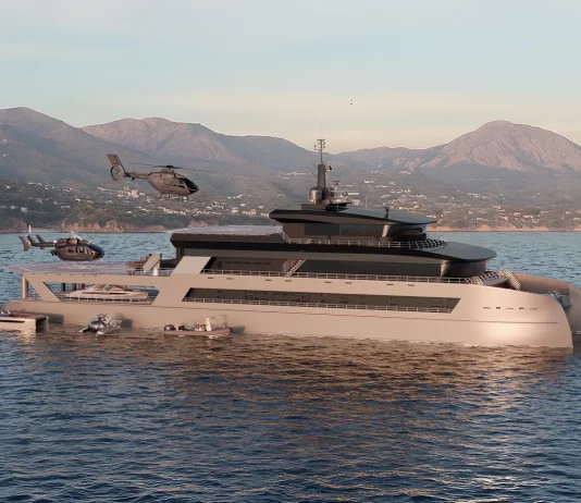ShadowCat Unveils 71m Support Yacht Sentinel with Integrated Drone Surveillance System