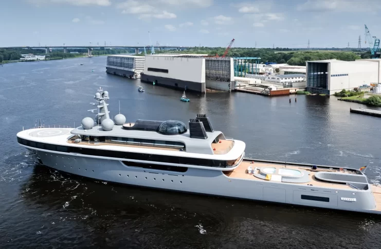 114m Lürssen Fuel-Cell Superyacht Project Cosmos Begins Sea Trials